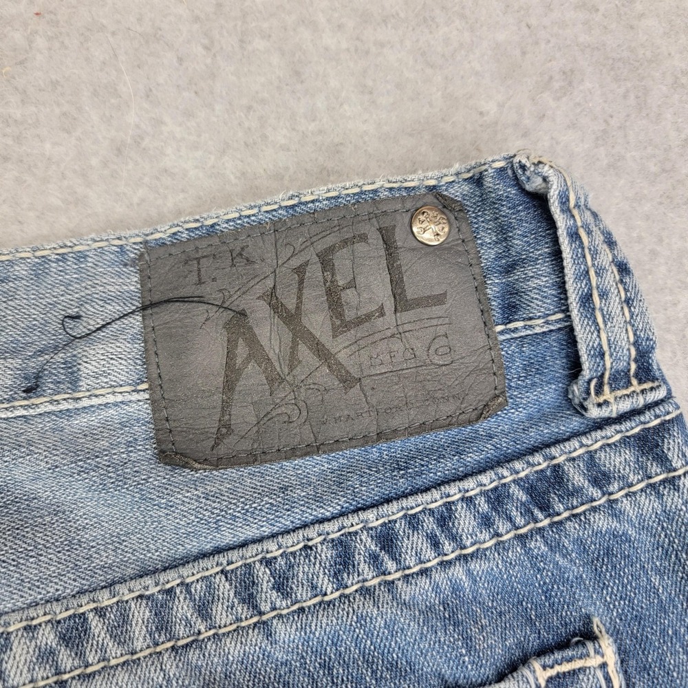 Axel Jeans Mens 36x32 Light Wash Blue Volcott Vintage Boot Bootcut Denim Pants - Picture 8 of 16